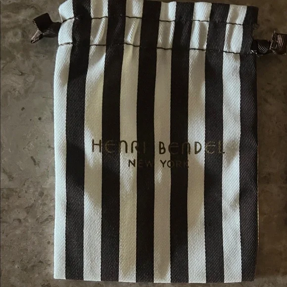 Henri Bendel Pink and Black Striped Key Holder - Picture 4 of 5